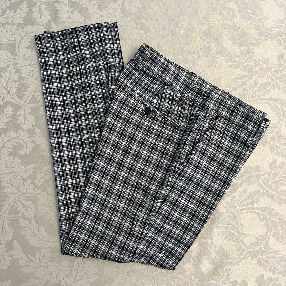 32W x 30L - TOPMAN black plaid dress pants